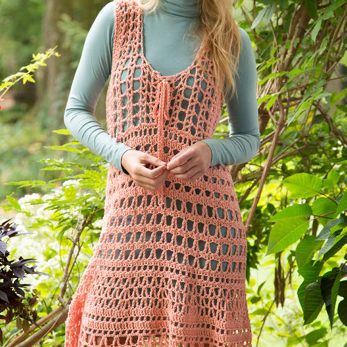 Crochet Cover Up made in Red Heart Crème de la Crème Yarn