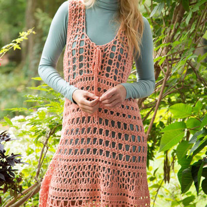Red Heart Crochet North Shore Cover Up Crochet Cover Up made in Red Heart Crème de la Crème Yarn