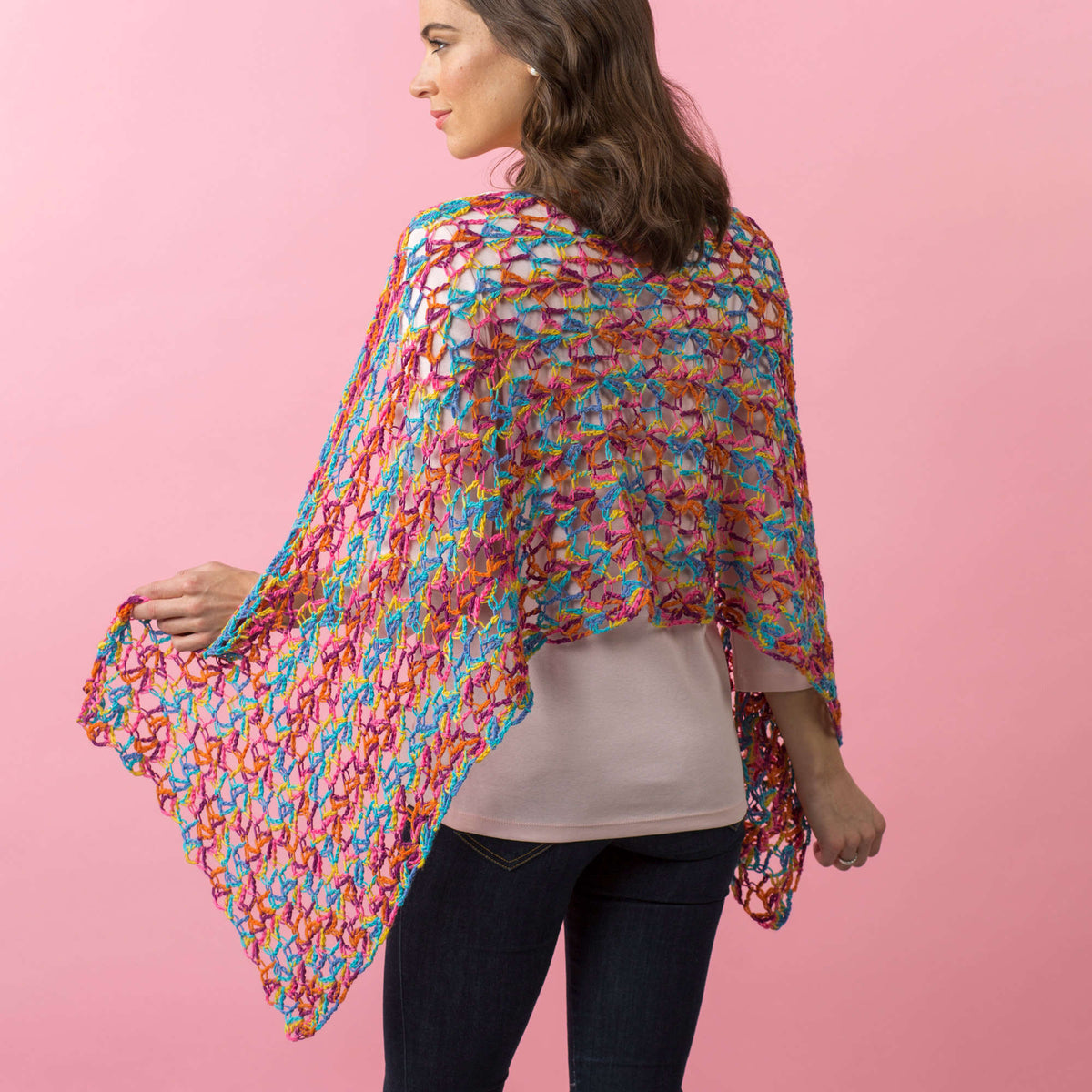 Crochet Shawl made in Red Heart Heart & Sole Yarn