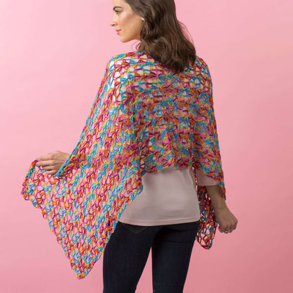 Red Heart Crochet Happy-Go-Lacy Shawl Crochet Shawl made in Red Heart Heart & Sole Yarn