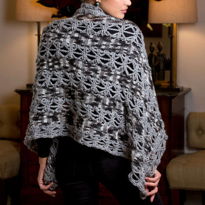 Red Heart Crochet Ribbon Shawl Crochet Shawl made in Red Heart Soft Yarn