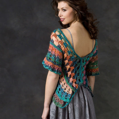 Red Heart Crochet Butterfly Wrap Crochet Wrap made in Red Heart Boutique Yarn