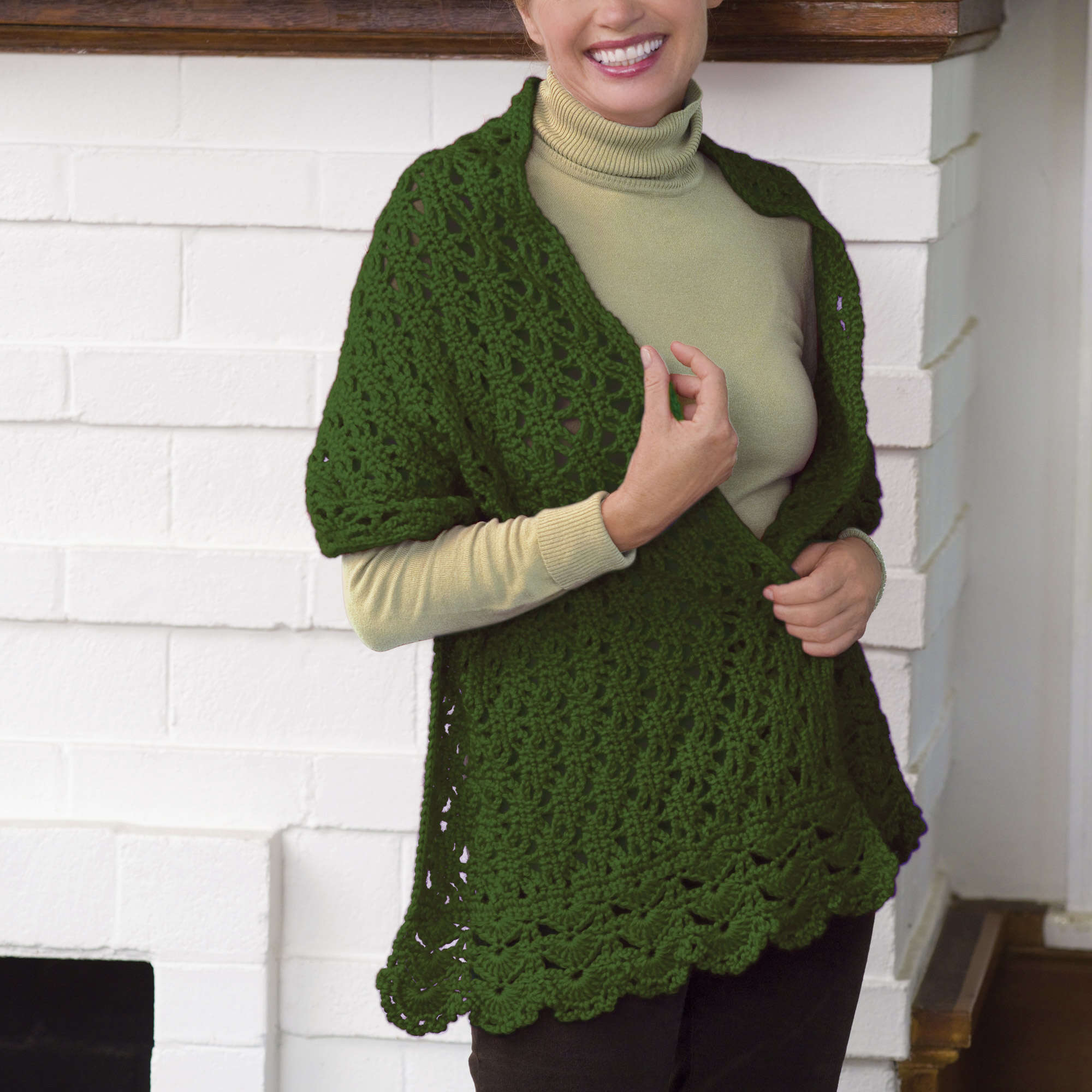 Free Easy Red Heart Stunning Shawl Crochet Pattern | Yarnspirations