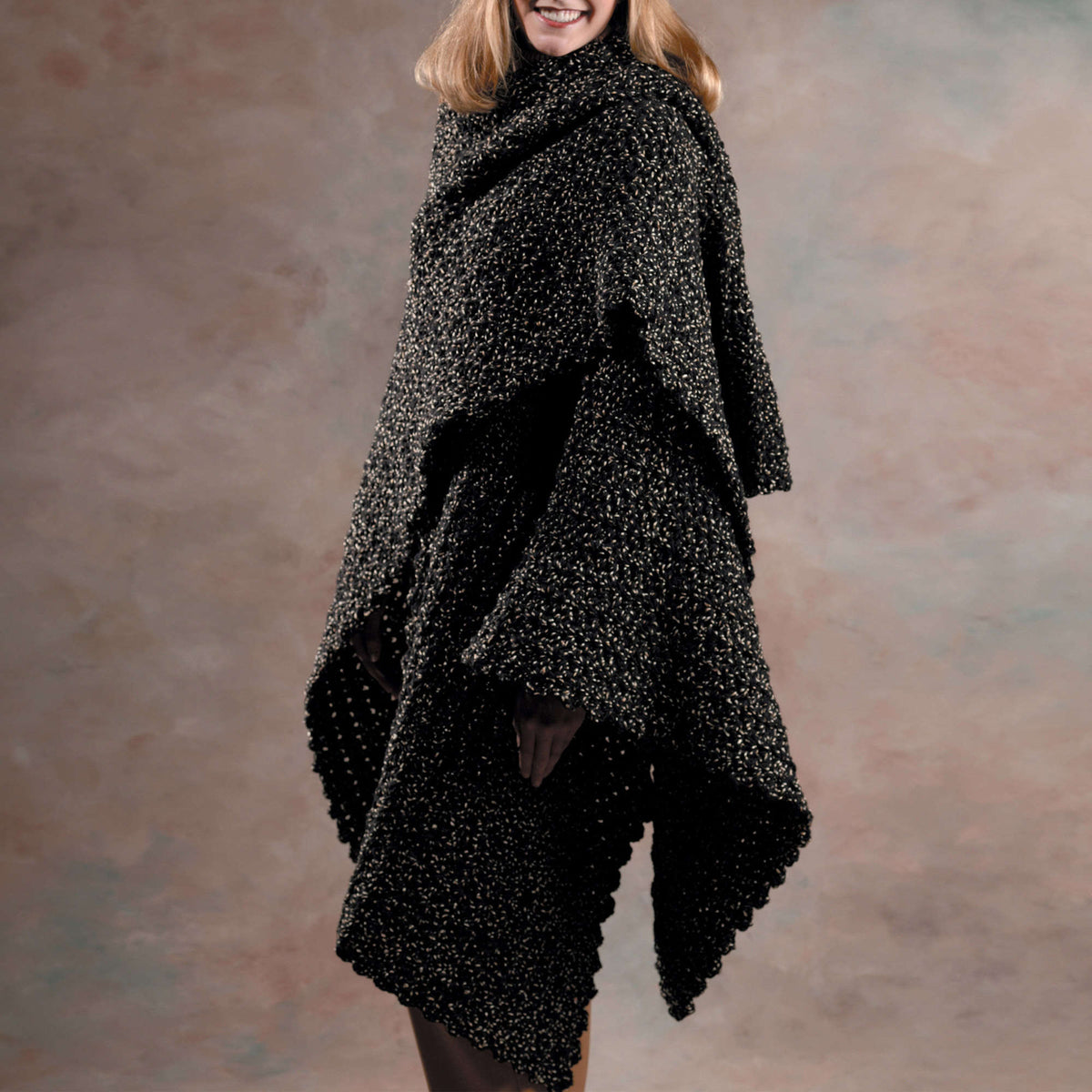 Crochet Wrap made in Red Heart Fiesta Yarn