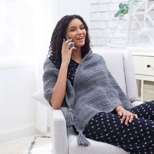 Crochet Shawl made in Red Heart Super Saver Yarn