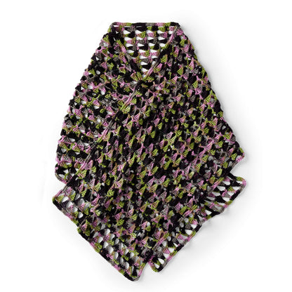 Red Heart Crochet Arrow Stitch Shawl Crochet Shawl made in Red Heart With Love Yarn