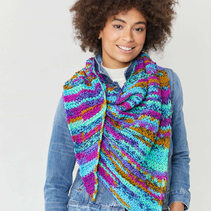 Red Heart Crochet Proud Peacock Shawl Crochet Shawl made in Red Heart Yarn