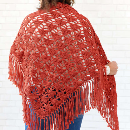 Red Heart Crochet Boho Vibe Shawl Single Size