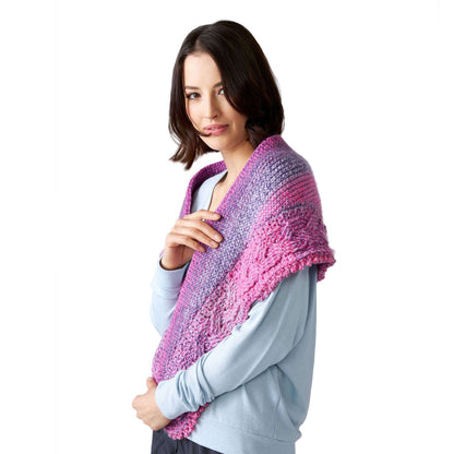 Cabled Edge Crochet Wrap Single Size