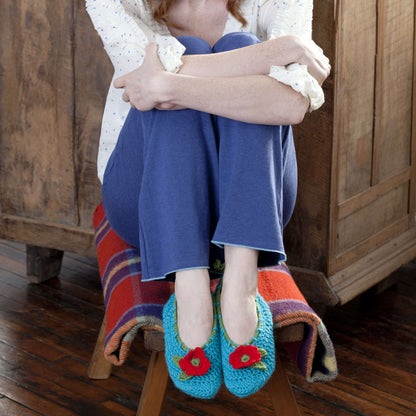 Red Heart Crochet Cottage Slippers Crochet Slippers made in Red Heart Full O' Sheep Yarn