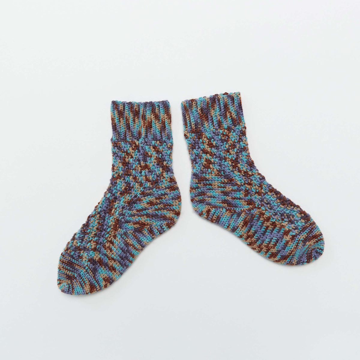 Crochet Socks made in Red Heart Heart & Sole Yarn