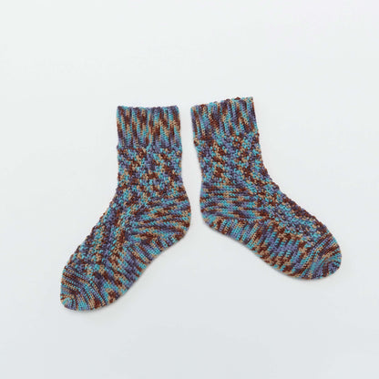 Red Heart Crochet Surf and Sand Socks Crochet Socks made in Red Heart Heart & Sole Yarn