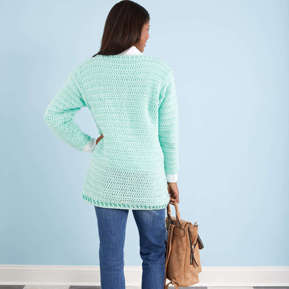 Red Heart Gotta Have It Cable Crochet Sweater Crochet Sweater made in Red Heart With Love Yarn