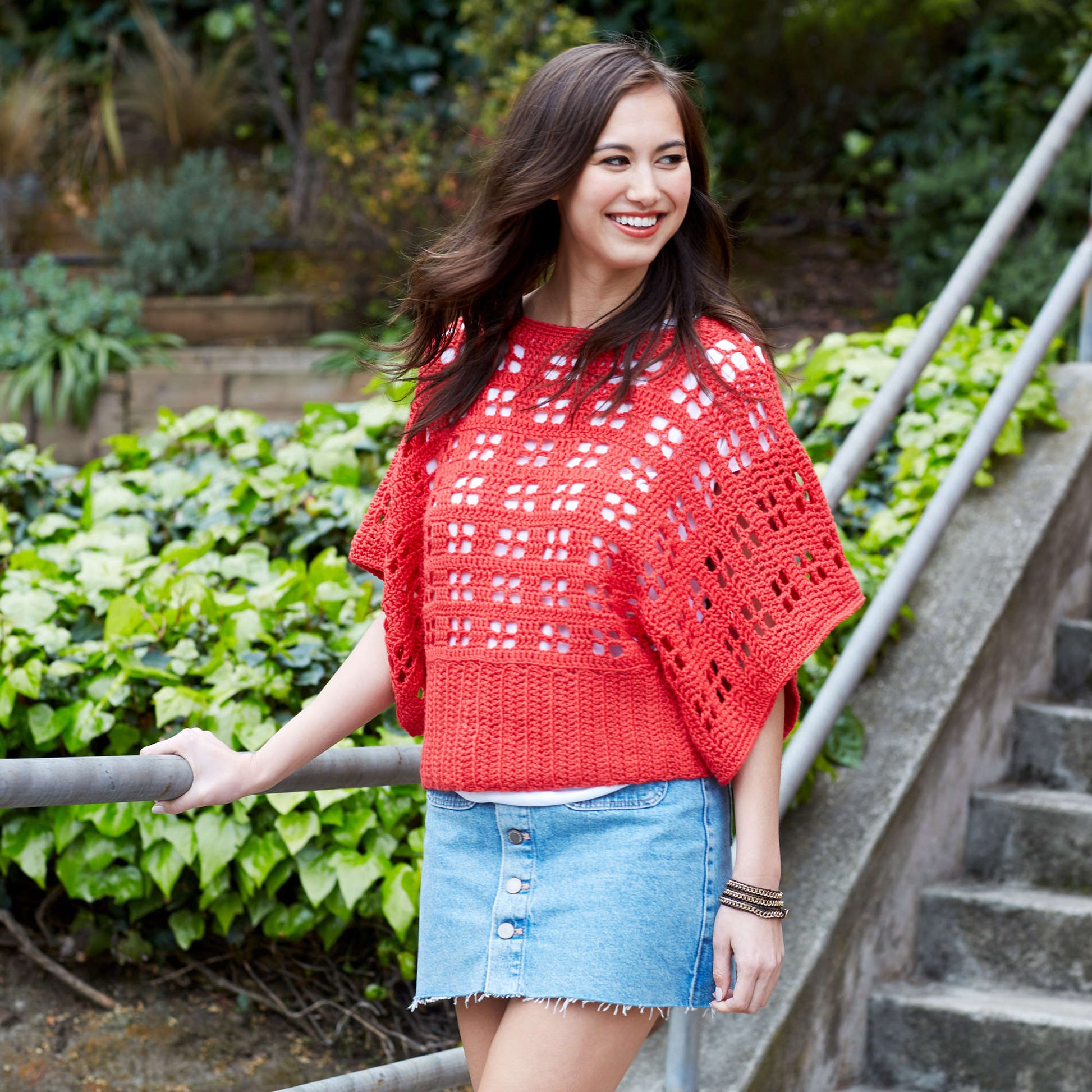 Free Red Heart Crochet Clementine Chic Sweater Pattern