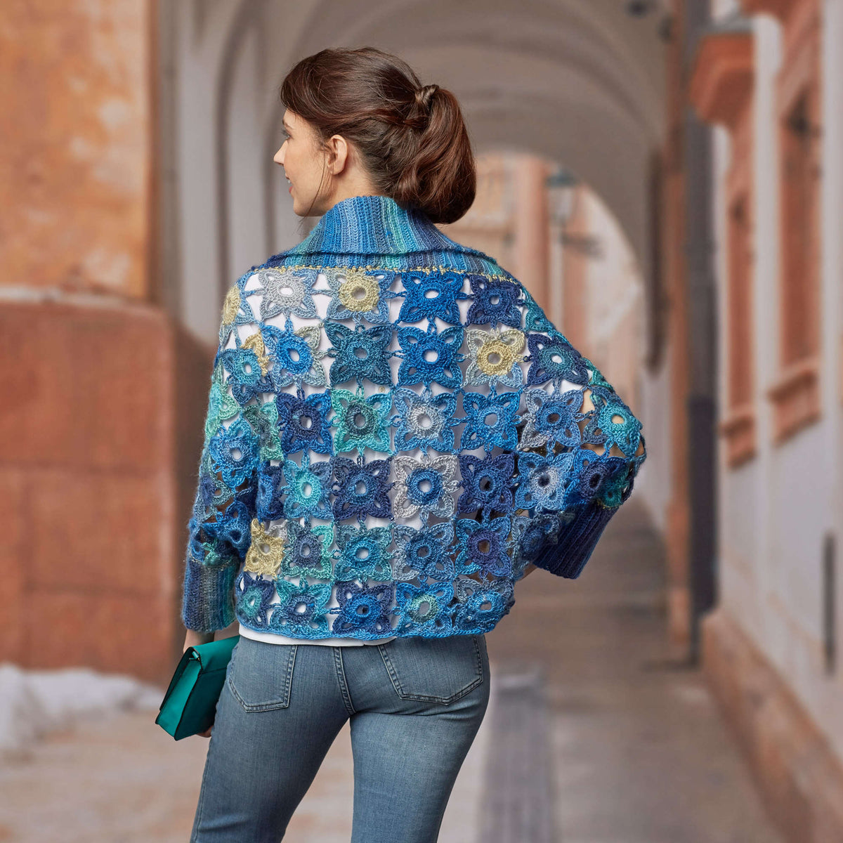 Crochet Cardigan made in Red Heart Boutique Yarn