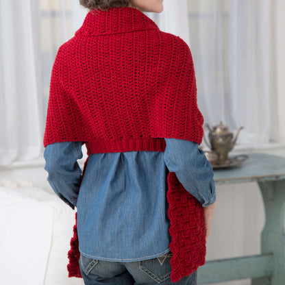 Red Heart Red Heart Cares Vintage Crochet Sweater Crochet Sweater made in Red Heart With Love Yarn