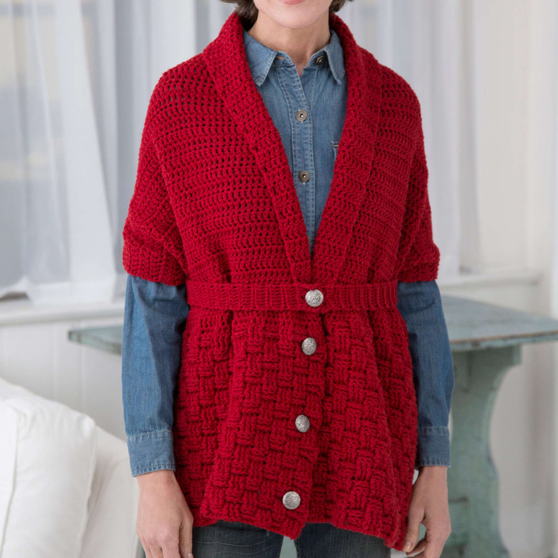 Free Red Heart Red Heart Cares Vintage Crochet Sweater Pattern