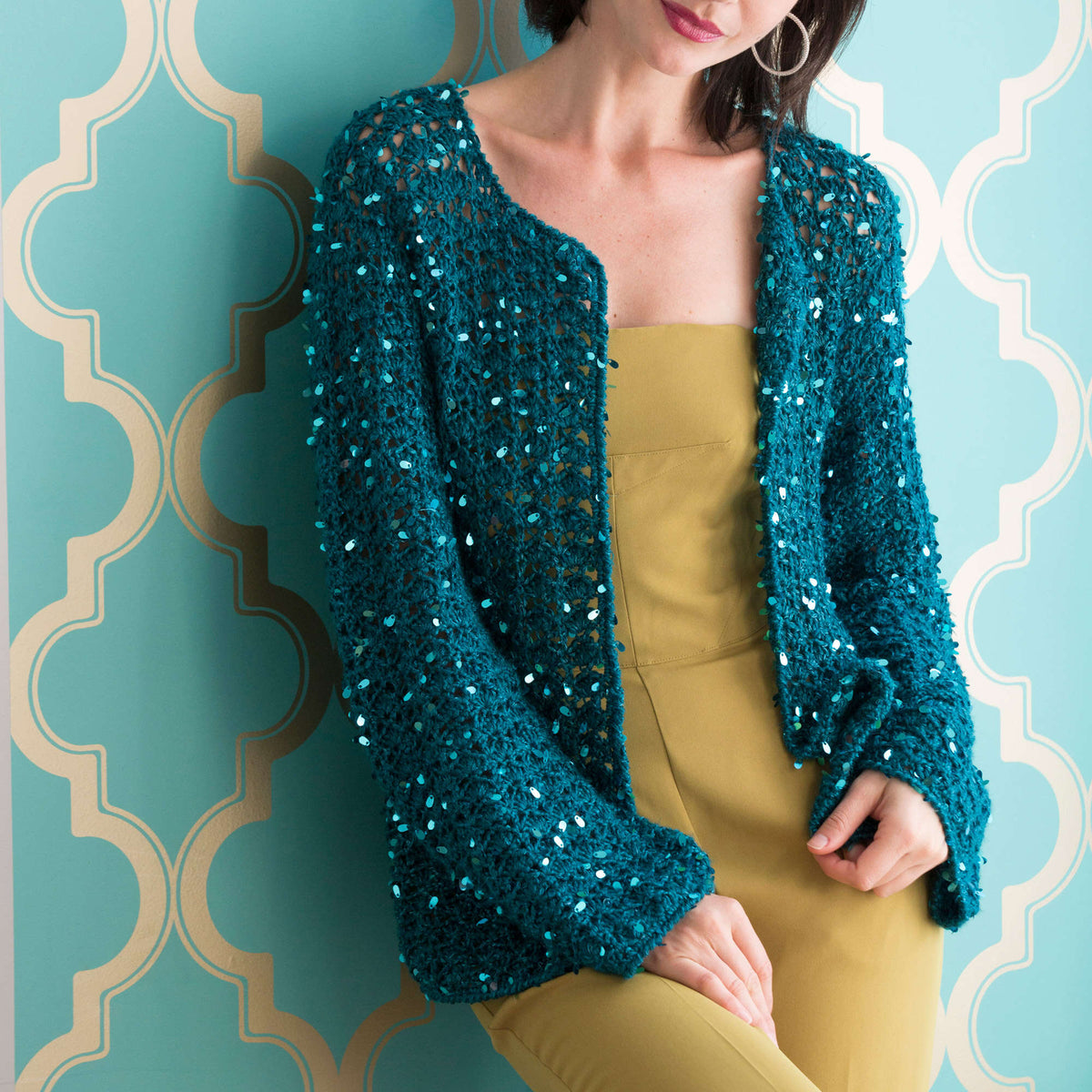 Crochet Cardigan made in Red Heart Boutique Yarn