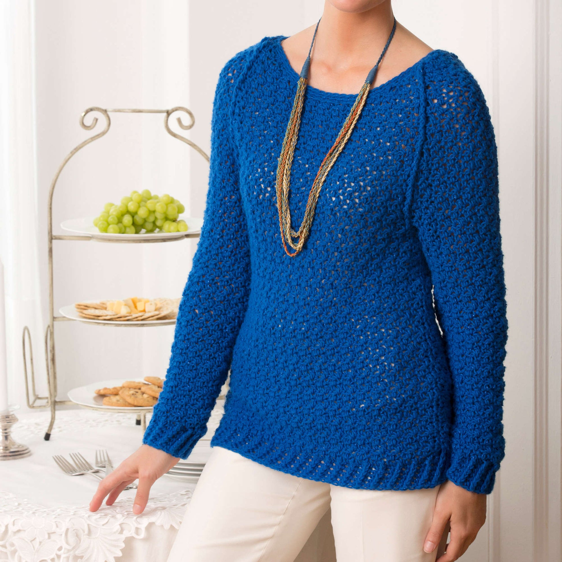 Free Red Heart Holiday Sparkle Sweater Crochet Pattern
