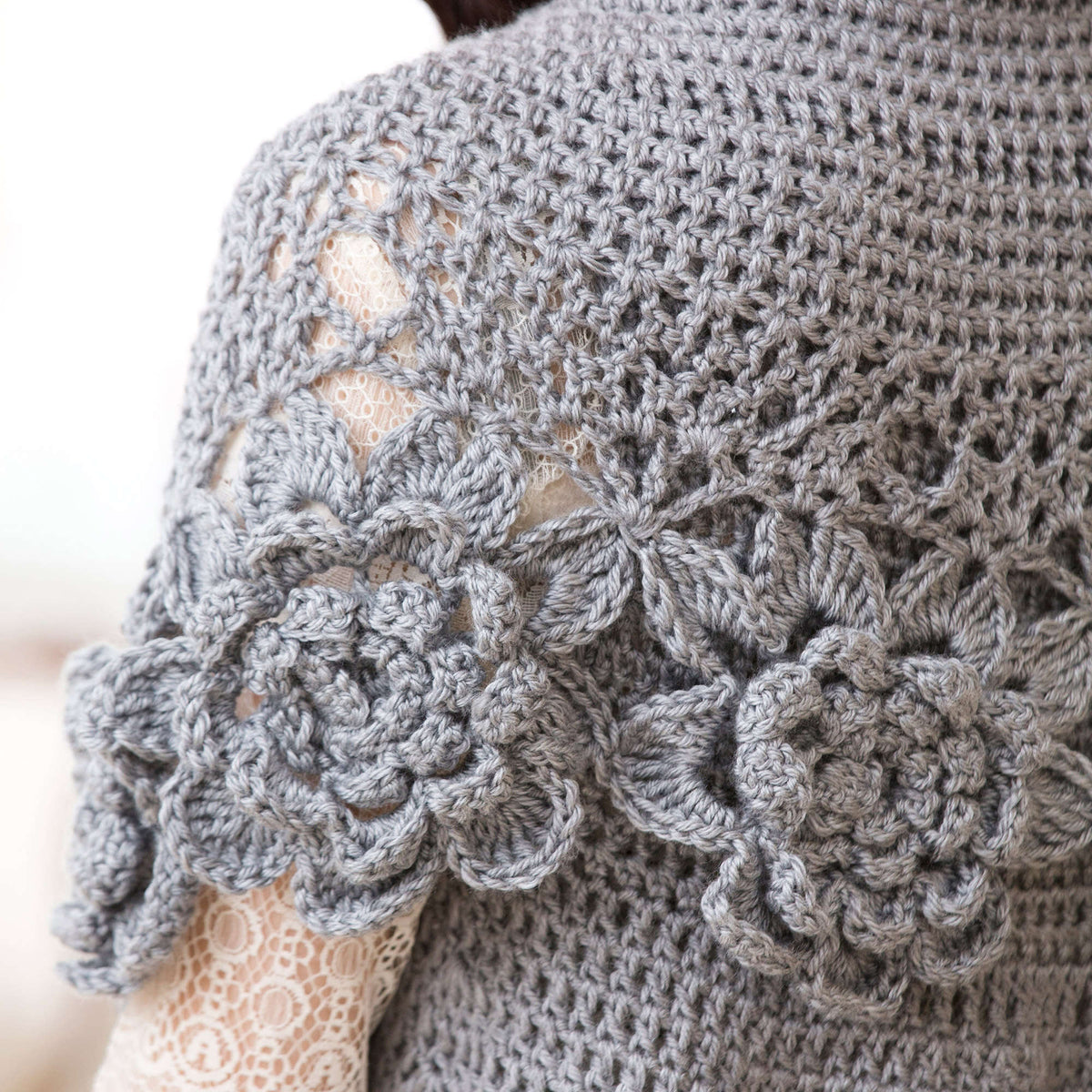 Crochet Cardigan made in Red Heart Soft Yarn