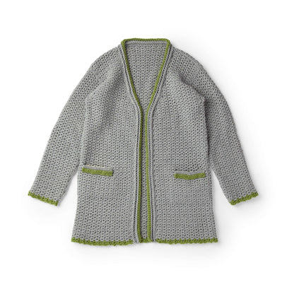 Red Heart Sweet Detail Crochet Cardigan L