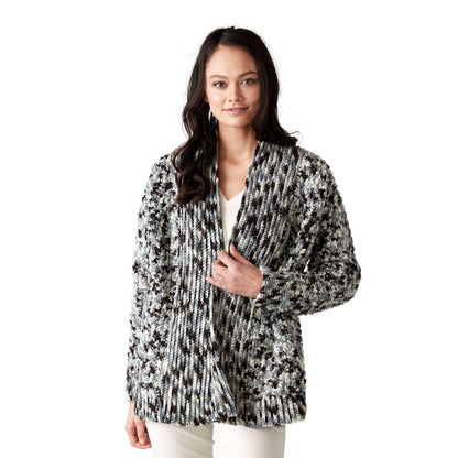 Red Heart Tiny Texture Crochet Cardigan 4/5 XL