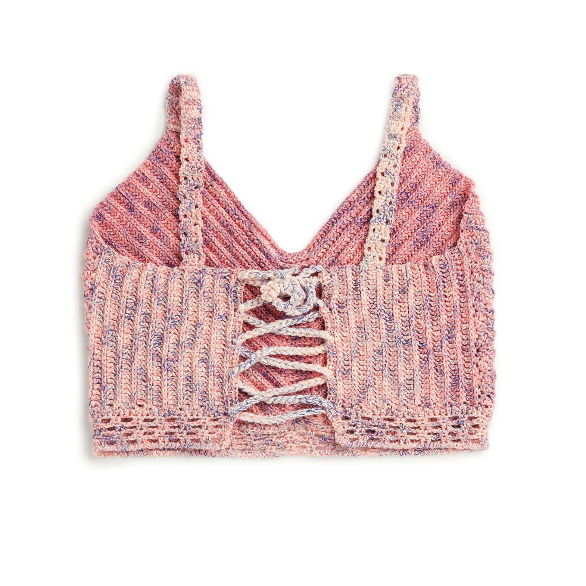 AsYou knit stripe crochet bralette with embroidery in multi - part of a set  - ShopStyle Tops
