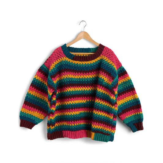 Crochet Sweater made in Red Heart Super Saver O'Go yarn