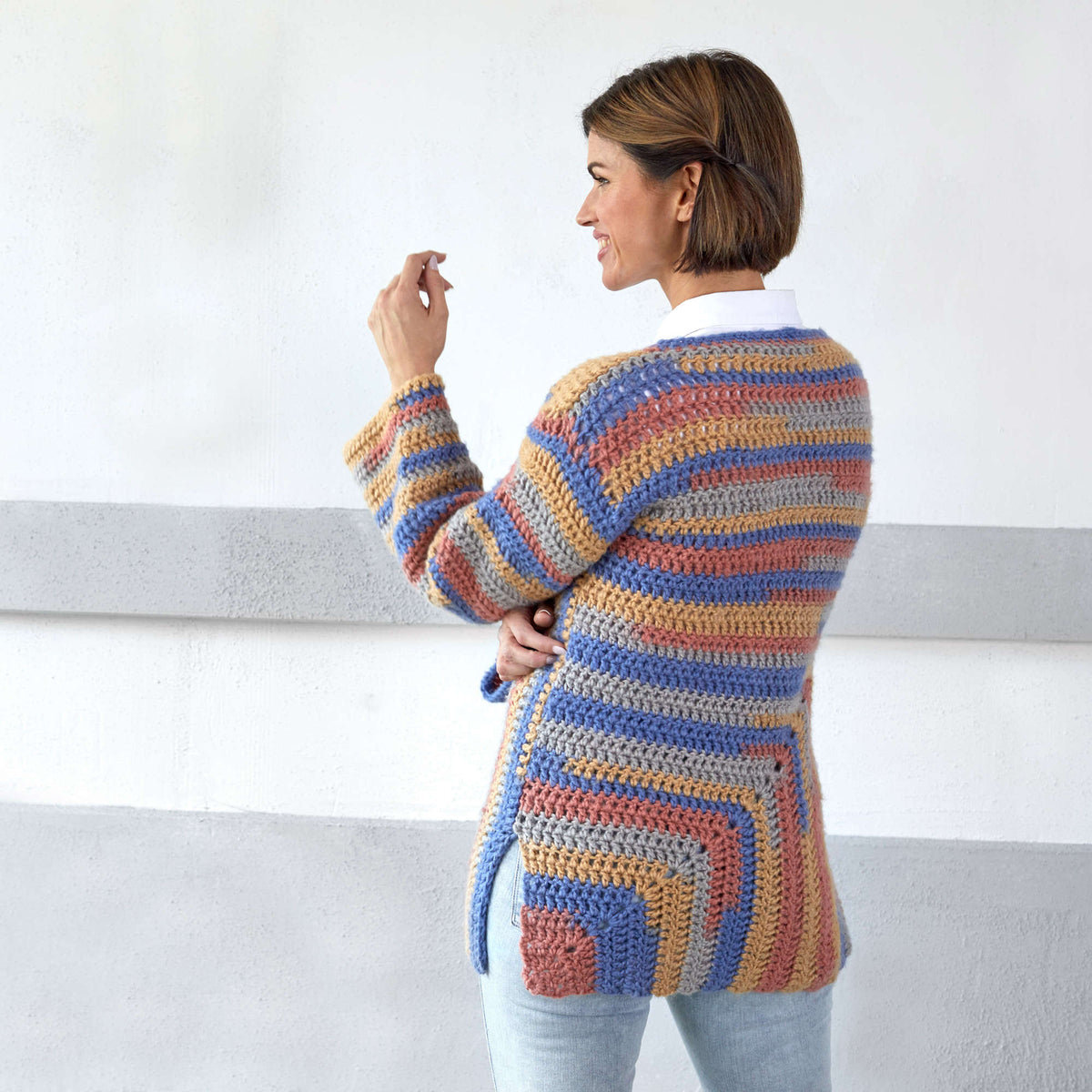 Crochet Tunic made in Red Heart Dreamy Yarn