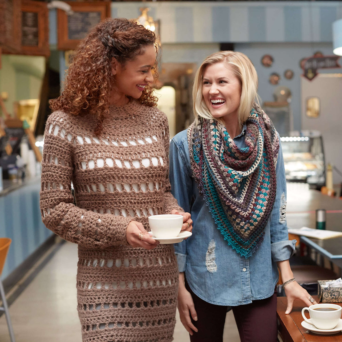 Crochet Tunic made in Red Heart Dreamy Yarn
