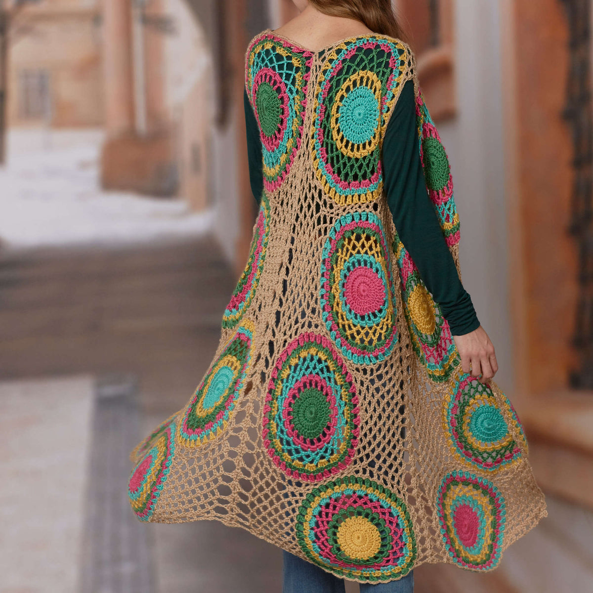 Crochet Vest made in Red Heart Fashion Soft Yarn