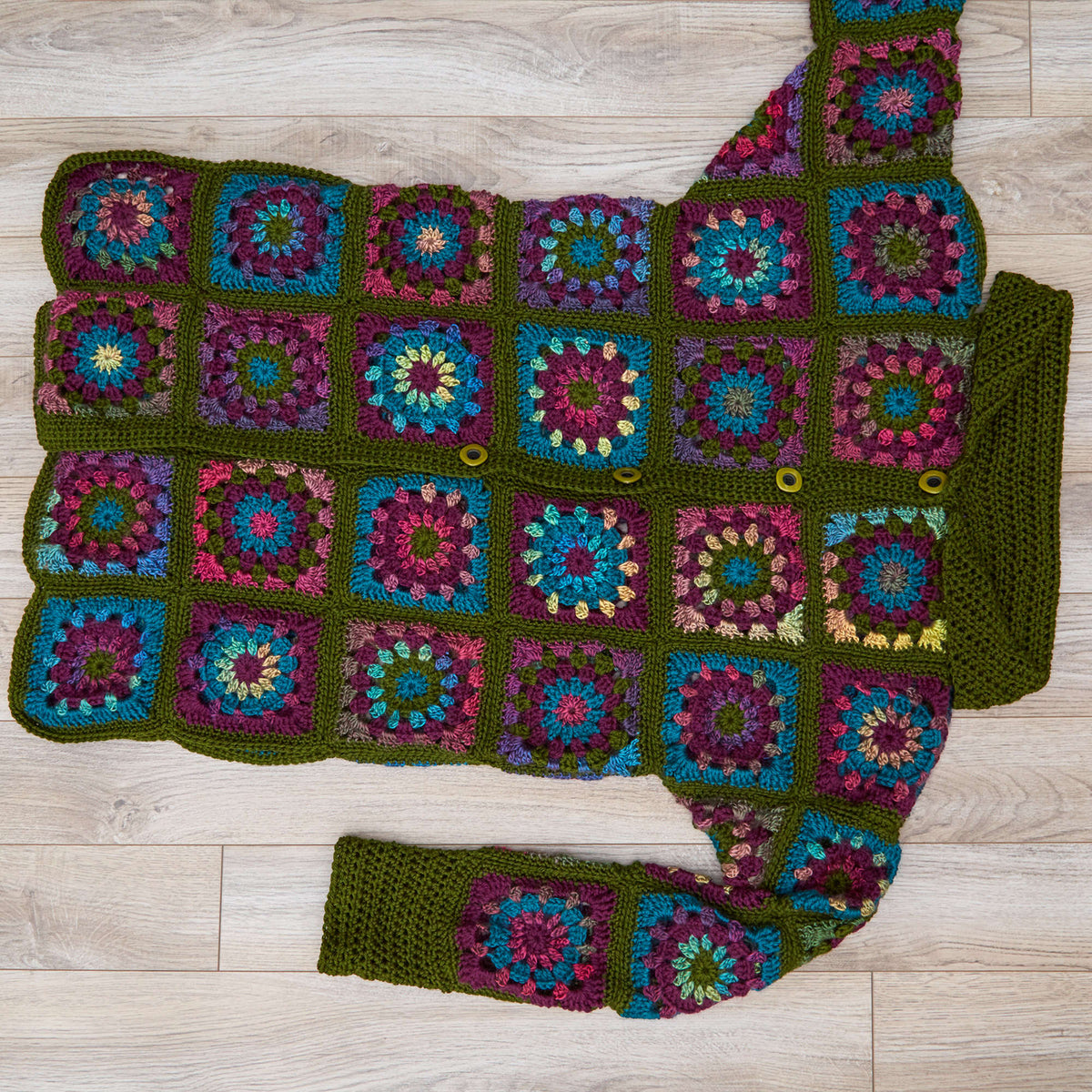 Crochet Sweater made in Red Heart Soft Yarn