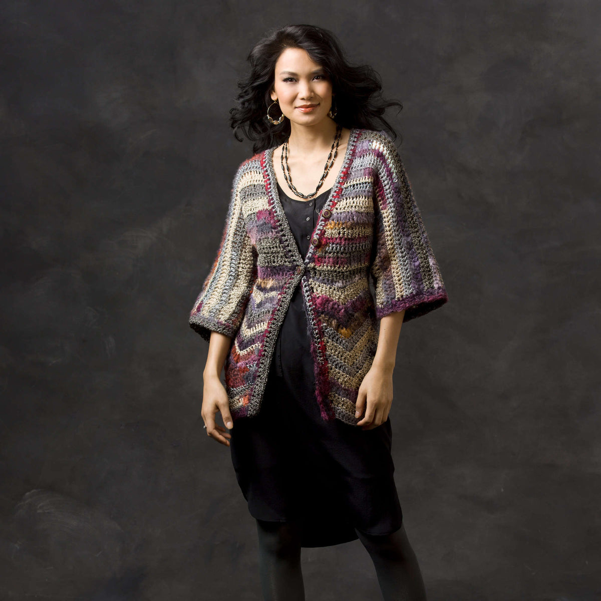 Crochet Jacket made in Red Heart Boutique Yarn