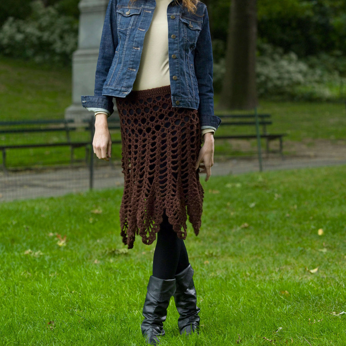 Crochet Poncho made in Red Heart Shimmer Yarn