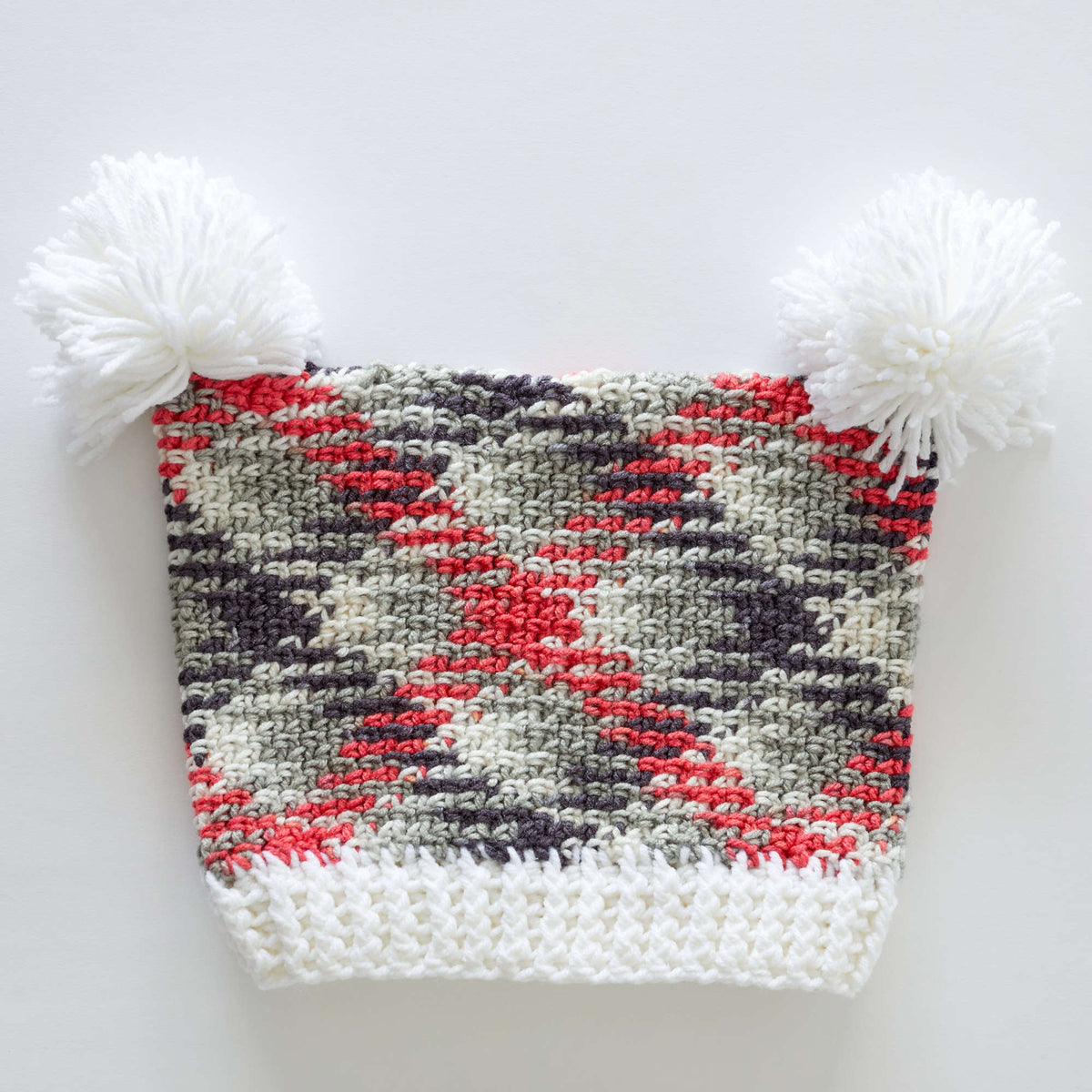 Crochet Hat & Cowl made in Red Heart Super Saver Pooling Yarn