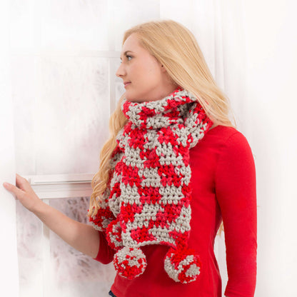 Red Heart Crochet Sports Fan Hat & Scarf Crochet Scarf made in Red Heart Team Spirit Chunky Yarn