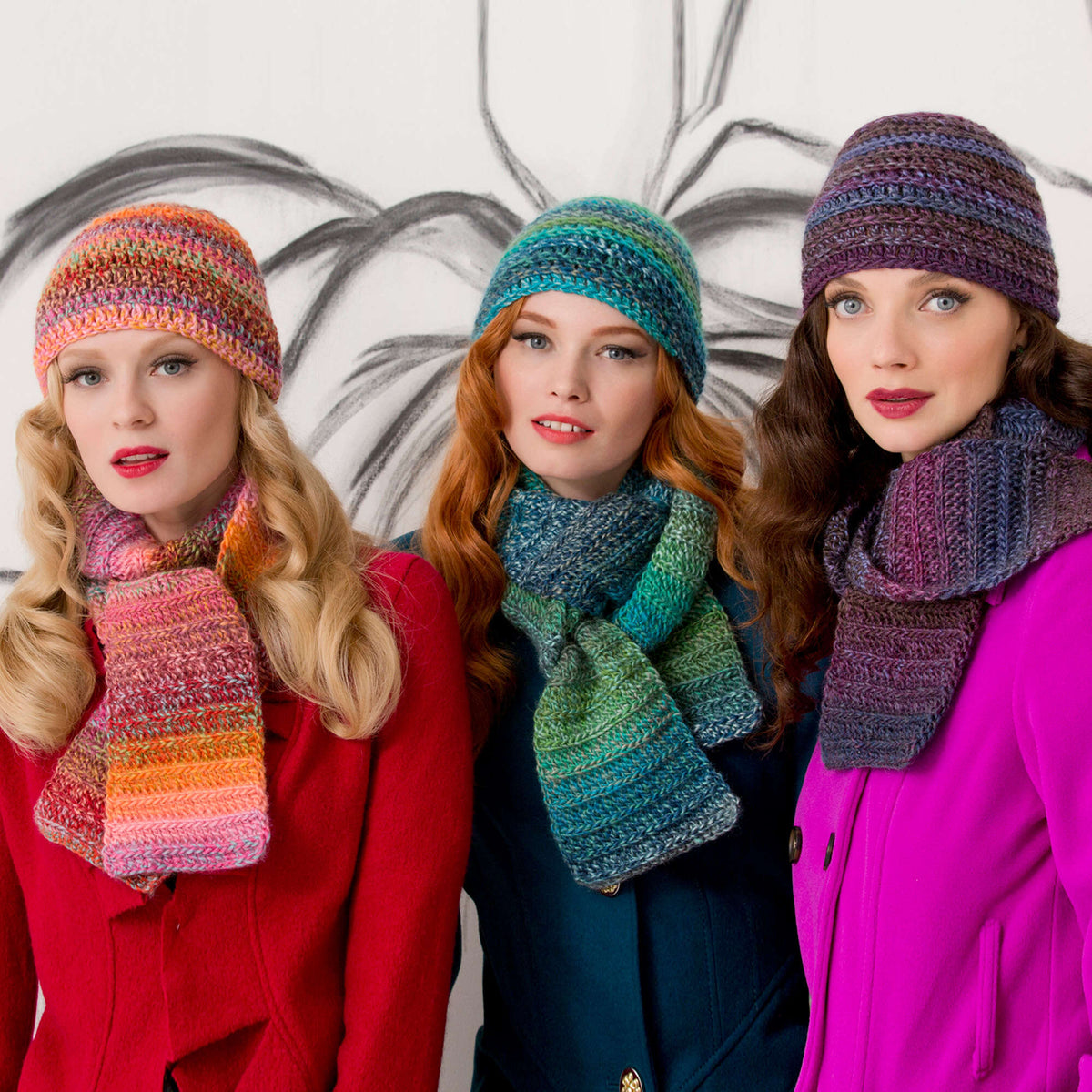 Crochet Scarf made in Red Heart Boutique Yarn