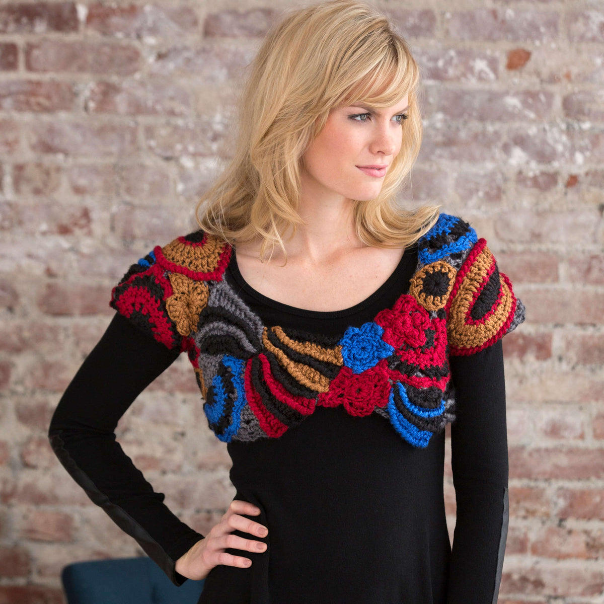 Crochet Topper made in Red Heart Soft Yarn