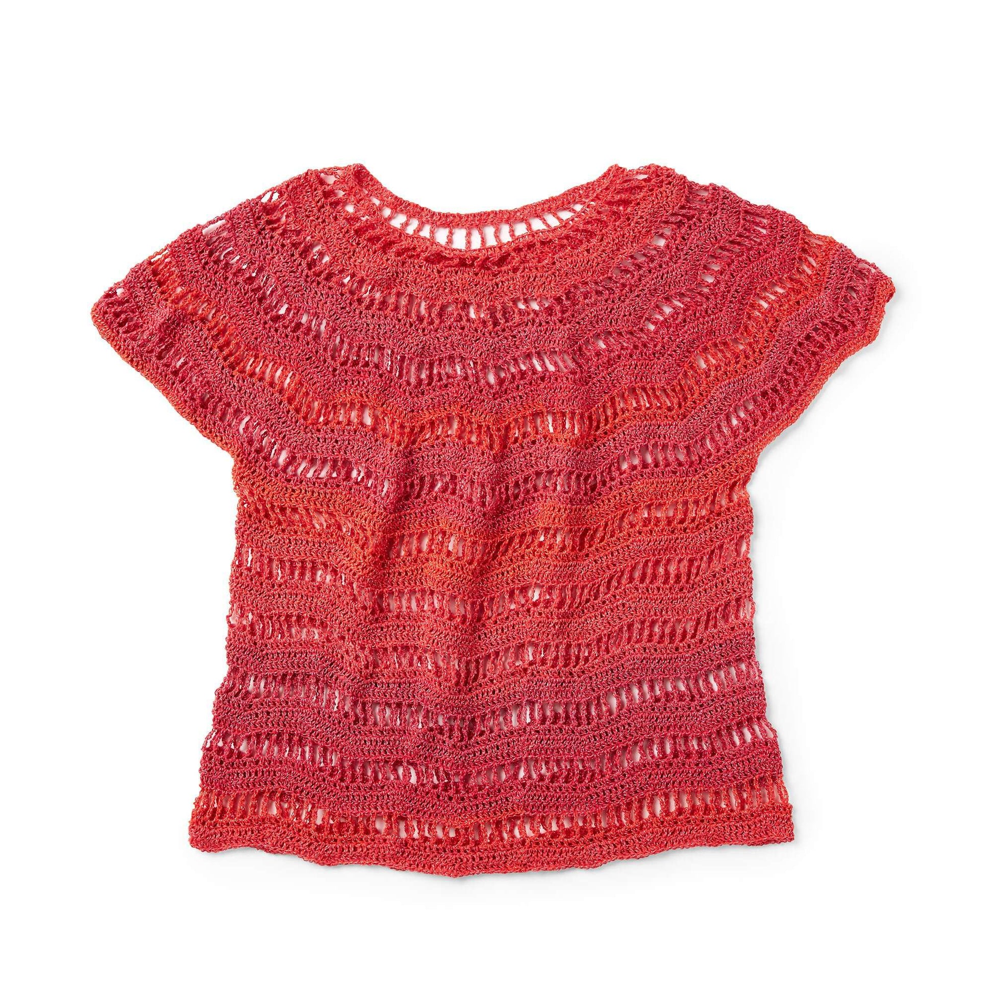 Free Red Heart Zig Zag Crochet Top Pattern