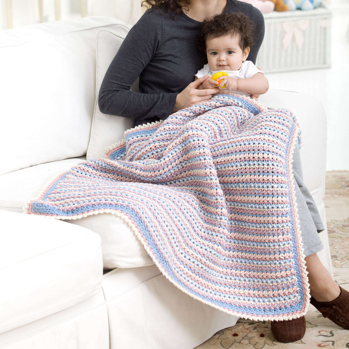 Crochet Blanket made in Red Heart Eco-Ways Yarn