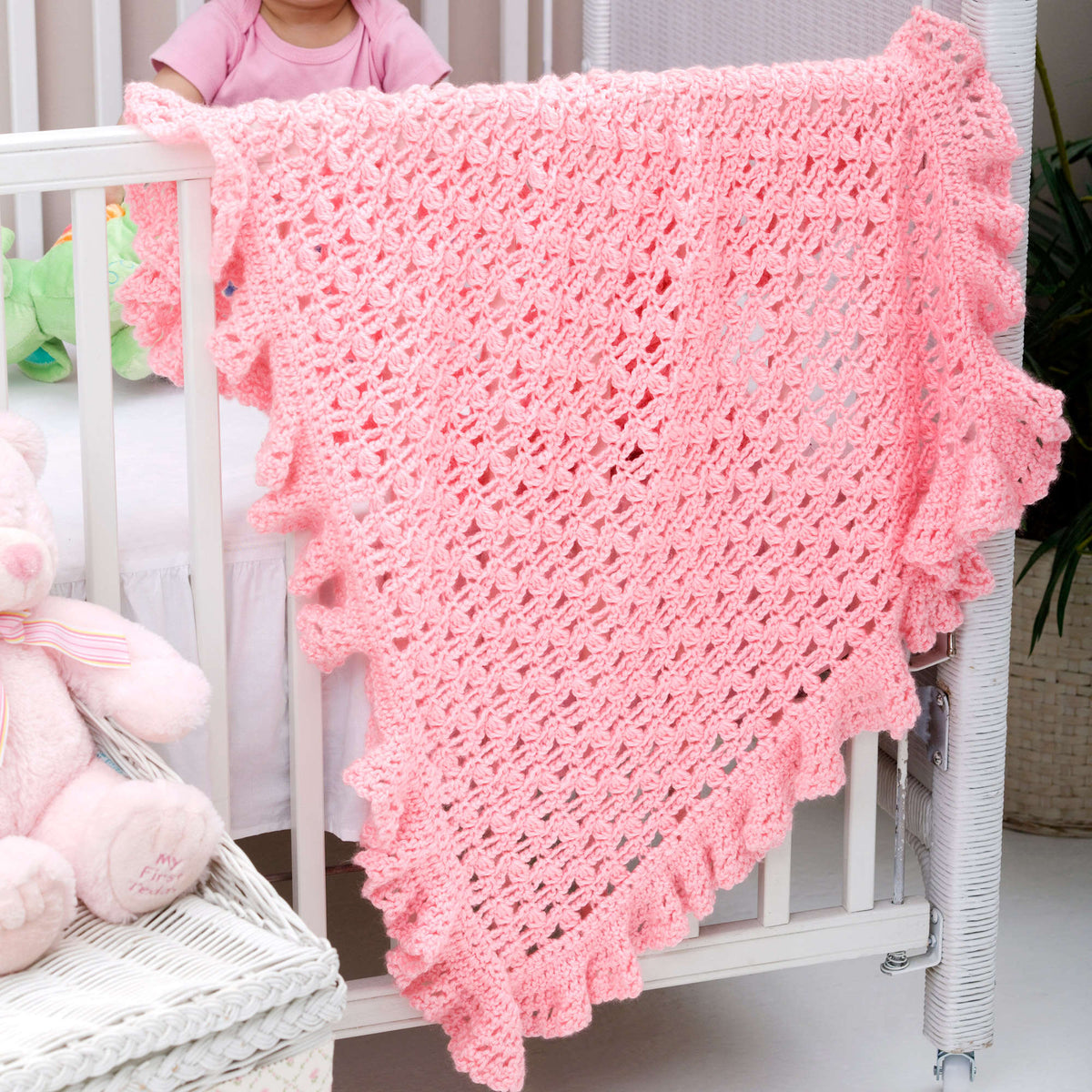Crochet Blanket made in Red Heart Baby Blankie Yarn
