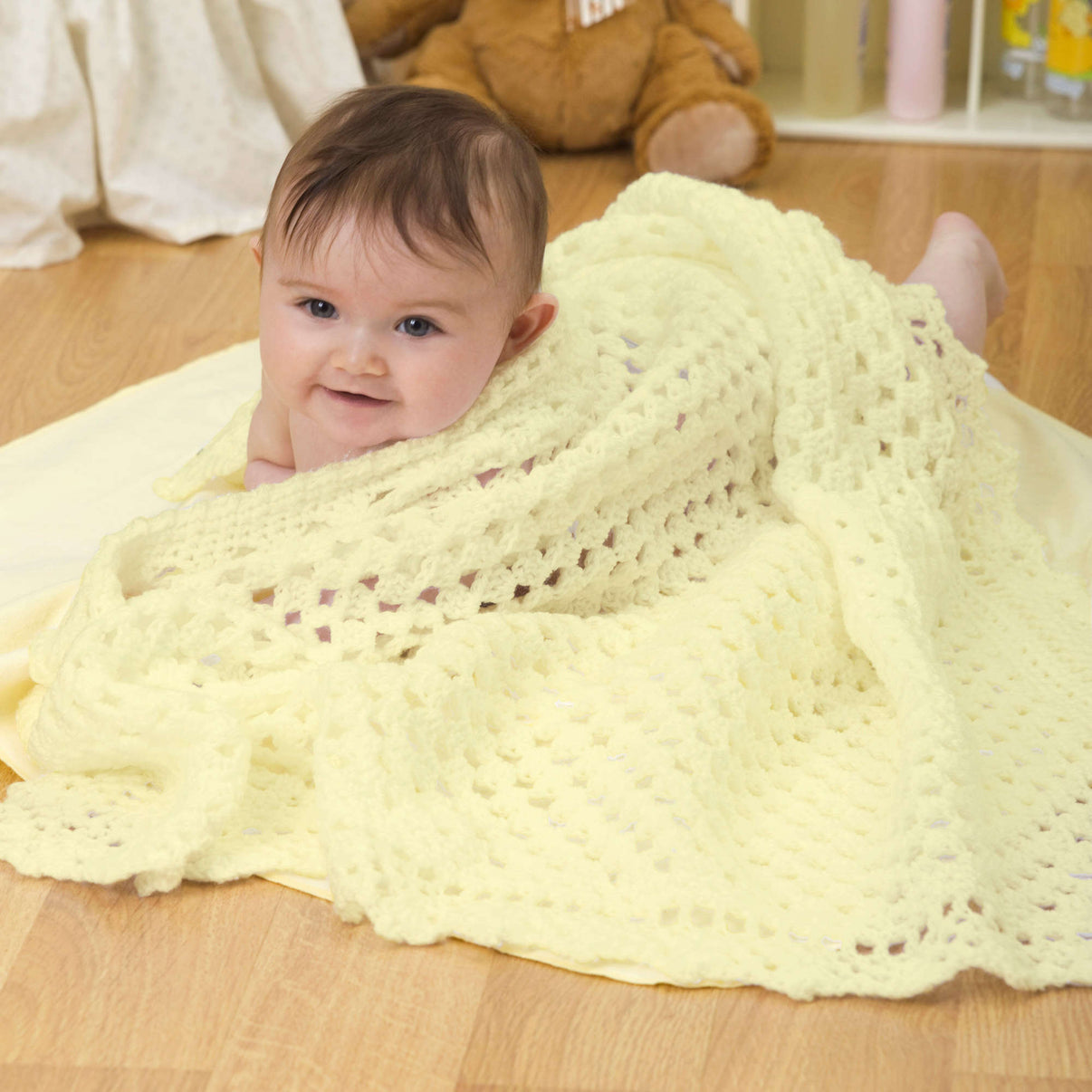 Free Red Heart Sunshine Crochet Baby Blanket Pattern Yarnspirations