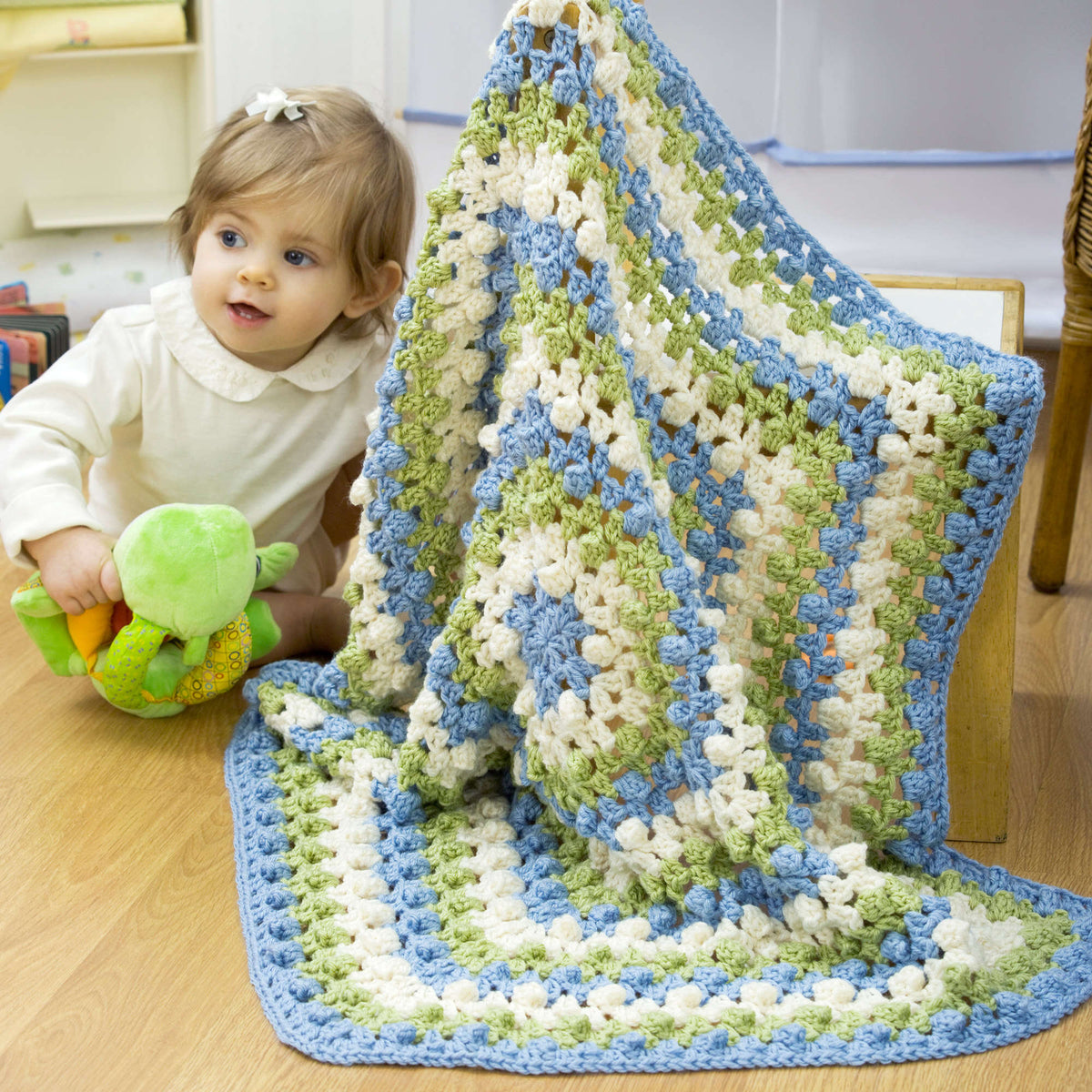 Crochet Blanket made in Red Heart Eco-Ways yarn