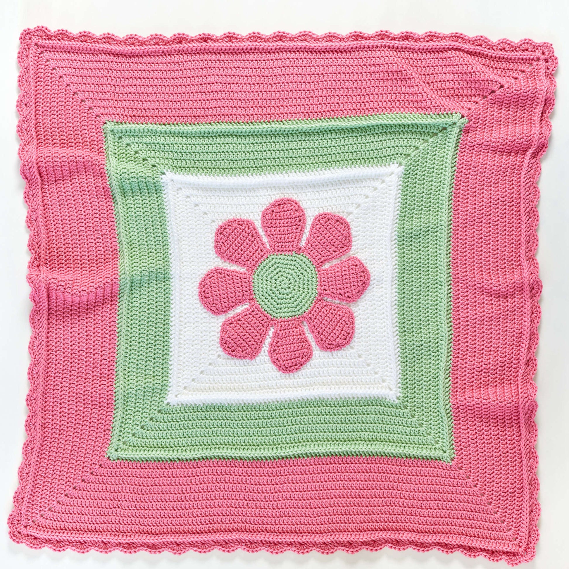 Free Red Heart In Full Bloom Crochet Baby Blanket Pattern