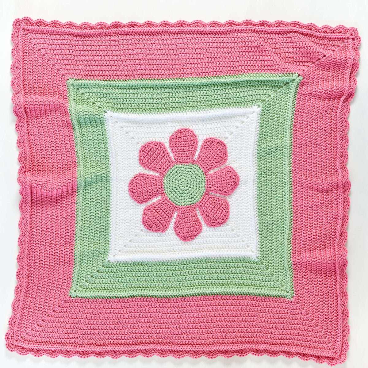 Crochet Blanket made in Red Heart Soft Baby Steps Yarn