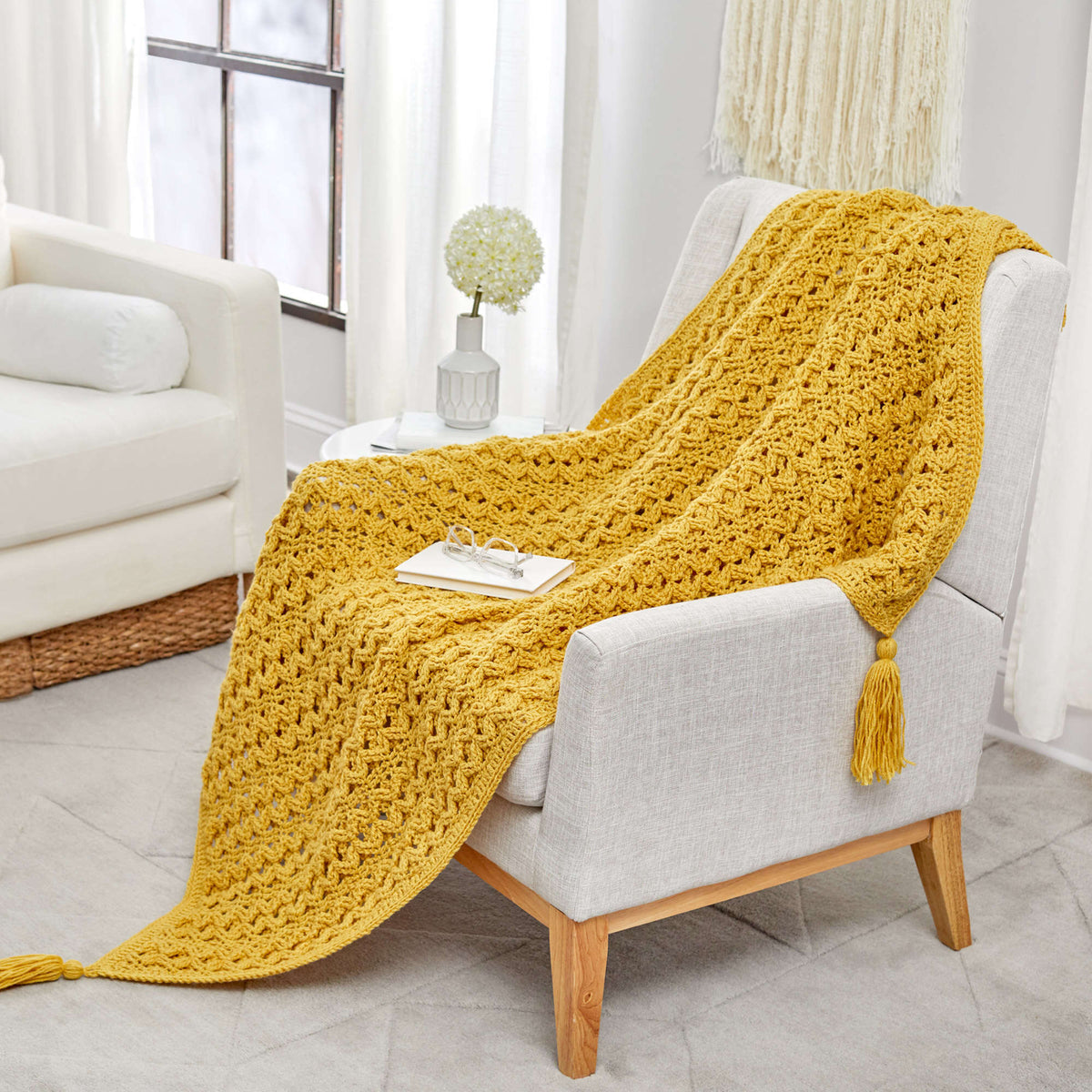 Crochet Throw made in Red Heart Classic Yarn