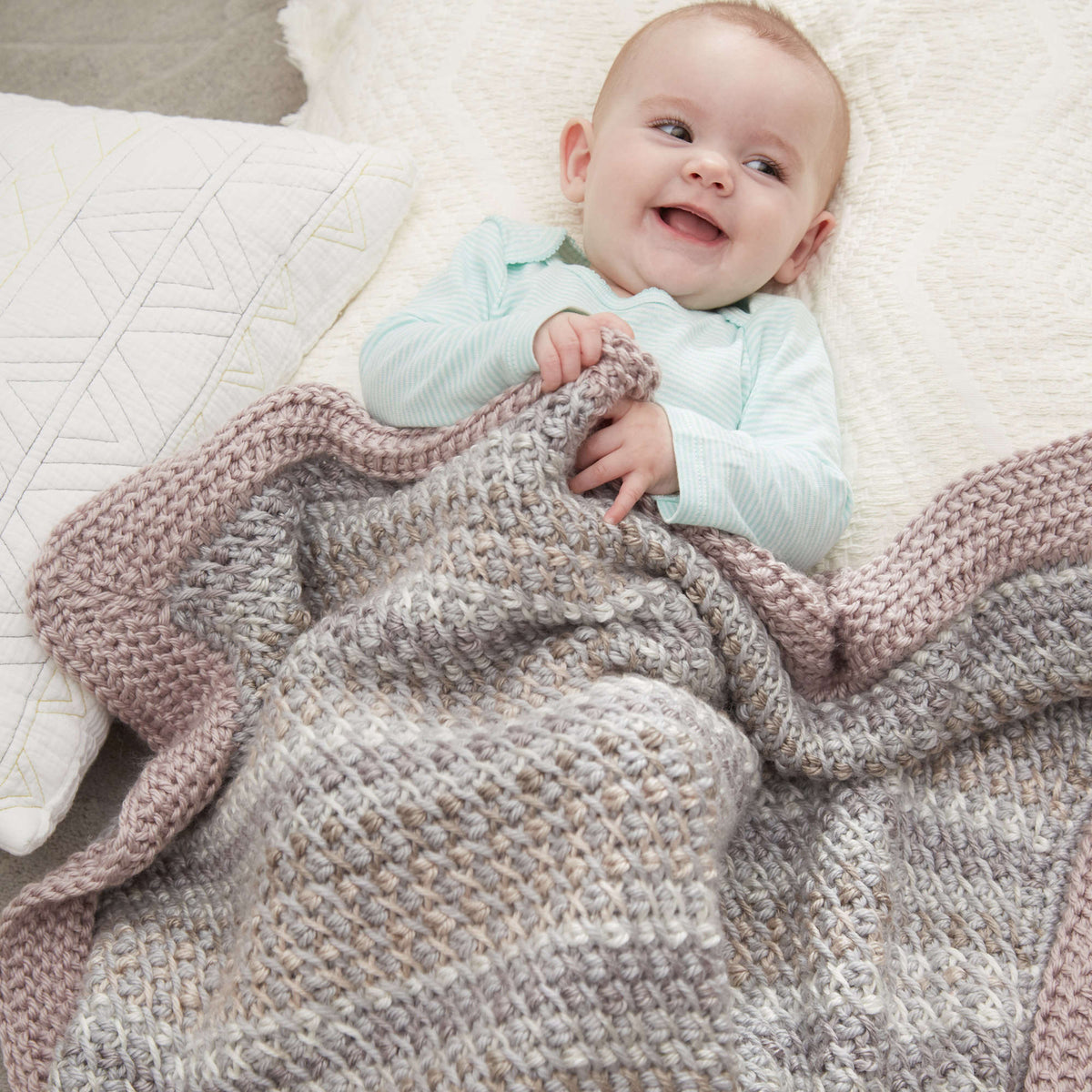 Crochet Blanket made in Red Heart Soft Essentials Yarn