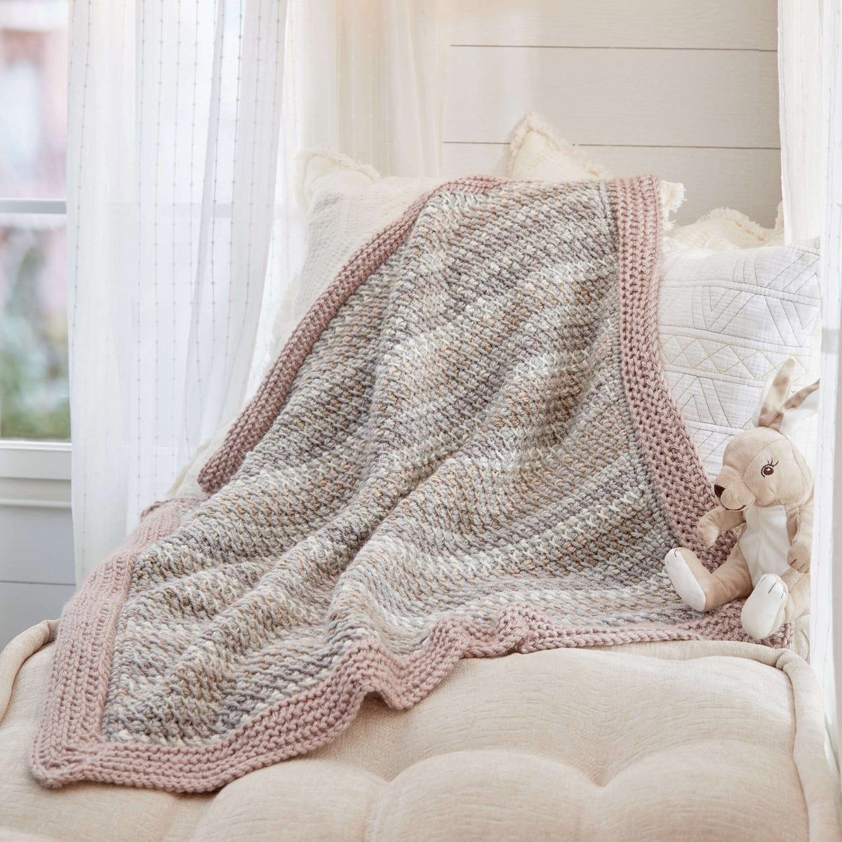 Crochet Blanket made in Red Heart Soft Essentials Yarn