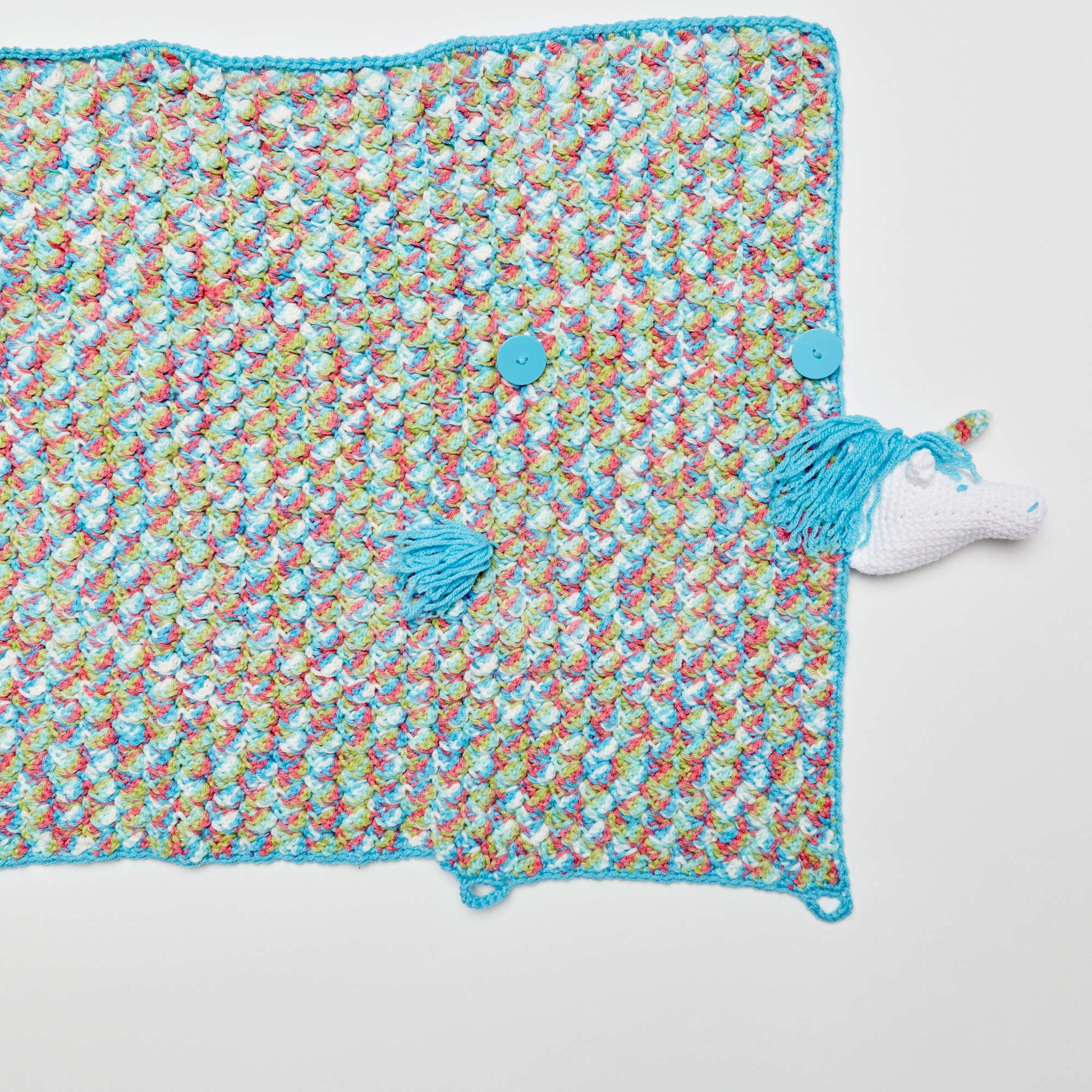 Free Red Heart Unicorn Crochet Baby Blanket Pattern