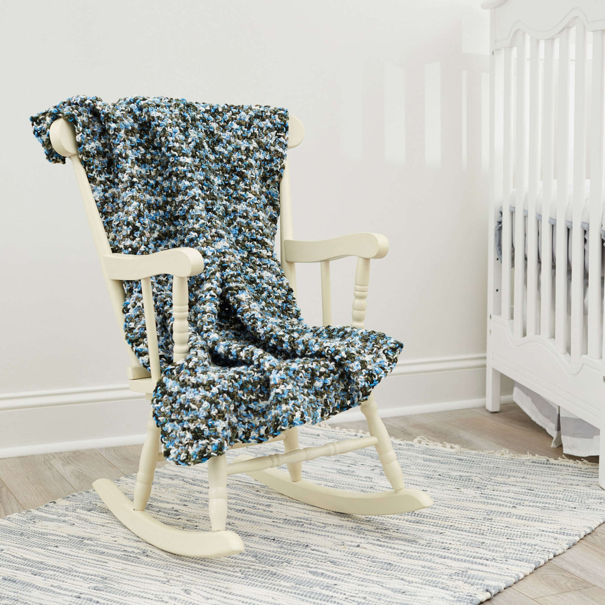 Crochet Blanket made in Red Heart Baby Hugs Yarn